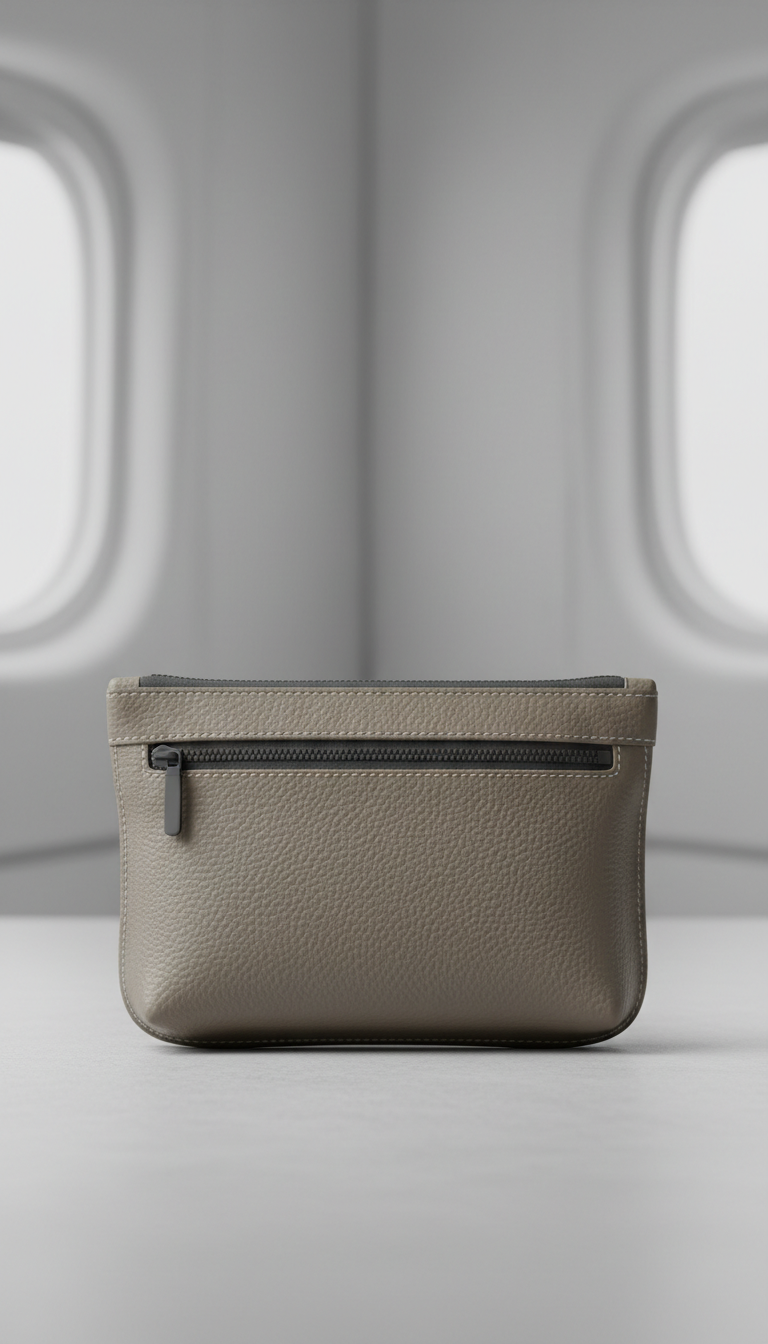 Personalized Leather Amenities Pouch
